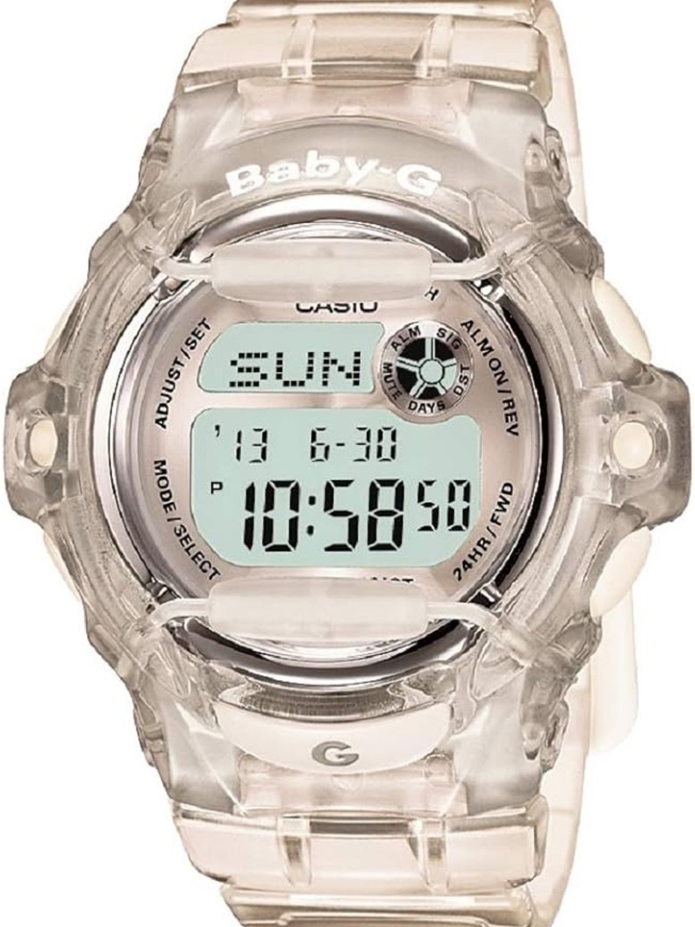 NWT Casio Baby-G Translucent Clear Digital Watch